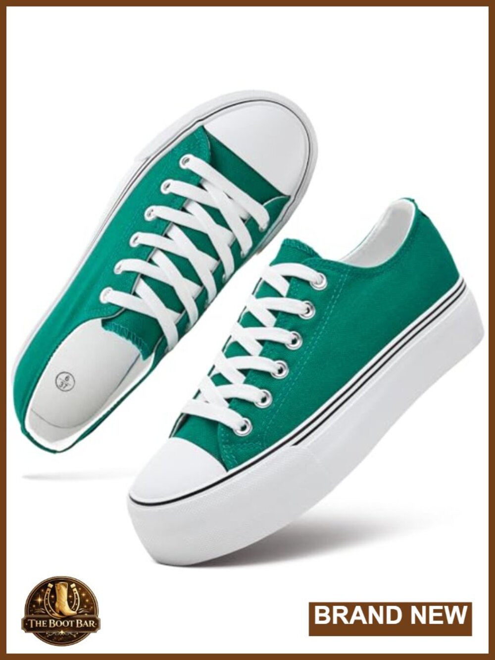 Women's Platform Canvas Sneakers Lace-Up Fashion Tennis Shoes